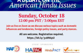 Presidential Elections – Debate on American Hindu Issues