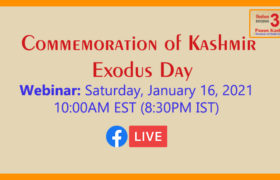 Commemoration of Kashmir Exodus Day 2021