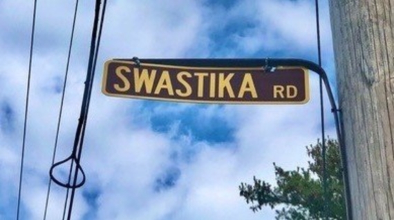Swastika NY Town Sign
