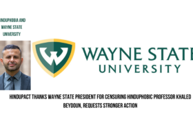 HinduPACT Thanks Wayne State President for Censuring Hinduphobic Professor Khaled Beydoun, Requests Stronger Action