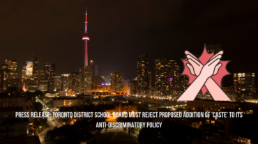 Press Release Toronto School Board Caste