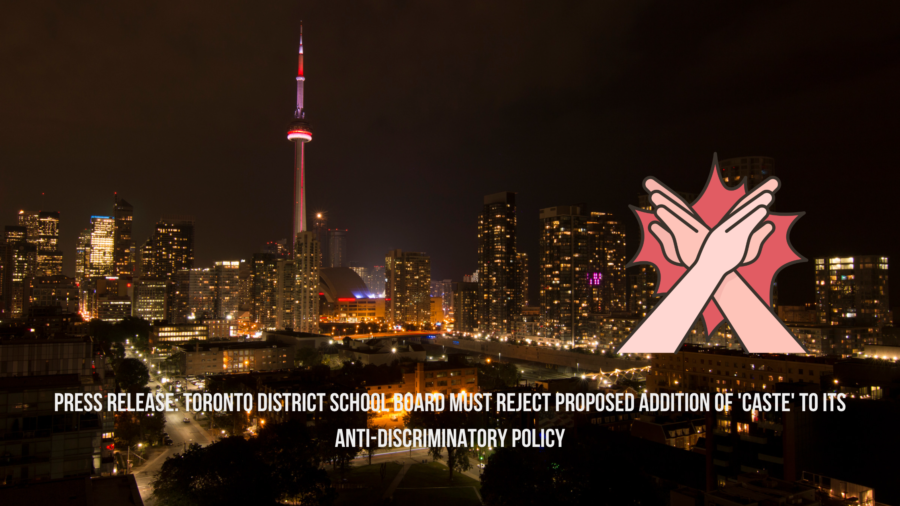 Press Release Toronto School Board Caste