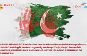 Press Release – A Multi-faith, international complaint submitted to the UN accuses Pakistan of its ‘drip, drip genocide’ committed upon its minority Hindus, Christians, and Sikhs.