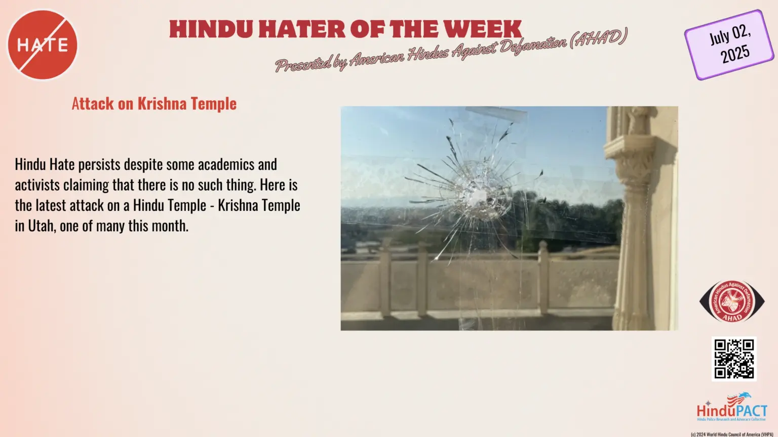 Attack on Krishna Temple